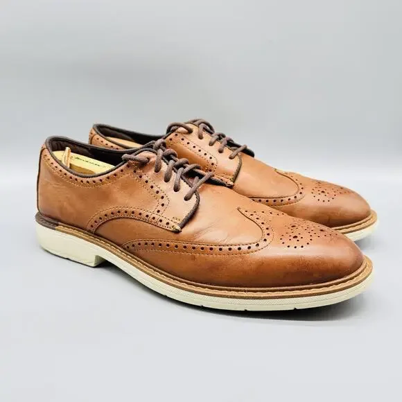 Cole Haan Shoes Mens 11 Brown Leather OriginalGrand Wingtip Oxford Brogue Dress
